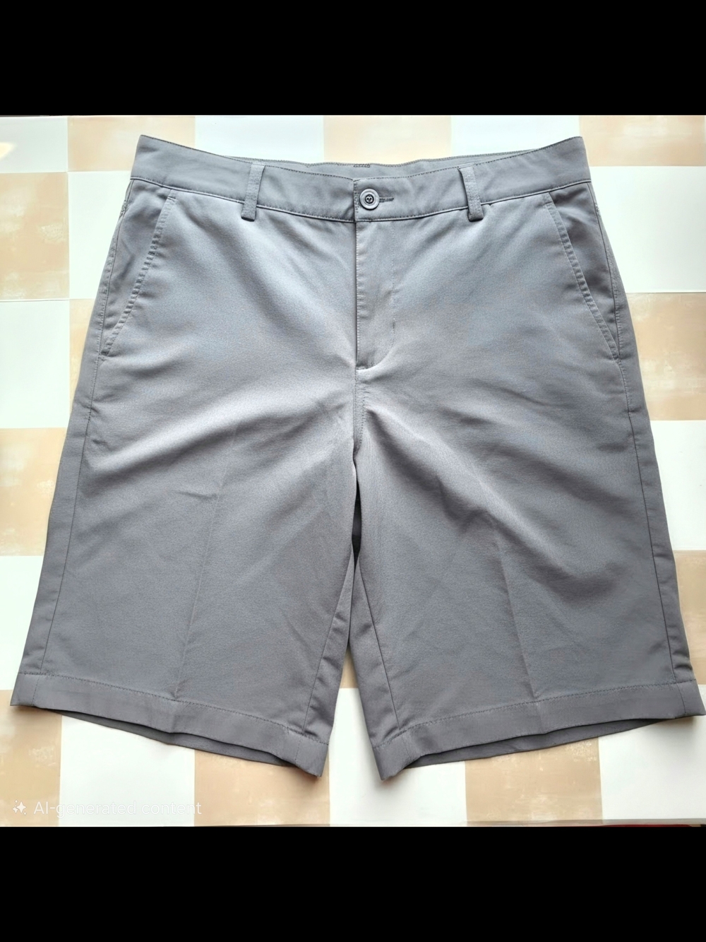 Slazenger Boys XL Gray Flat Front Golf Shorts Performance Stretch EUC Like New
